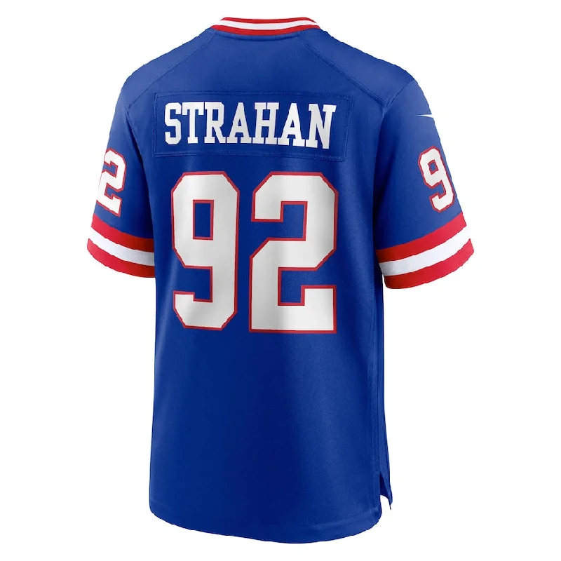 Personalized Rugby Jerseys For Schools-NY.Giants #92 Michael Strahan  Royal Classic Retired Player Game Jersey Stitched American Football Jerseys