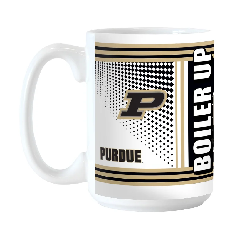 Custom Team Coffee Mugs-Purdue 15oz Hero Sublimated Mug