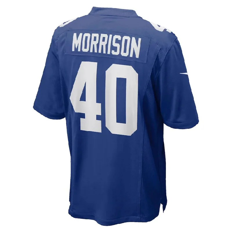 Rugby Jerseys For Teams-NY.Giants #40 Joe Morrison Royal Retired Player Jersey Stitched American Football Jerseys