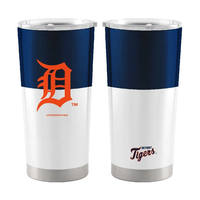 Team Mugs With Player Photos-Detroit Tigers 20oz Colorblock Stainless Tumbler