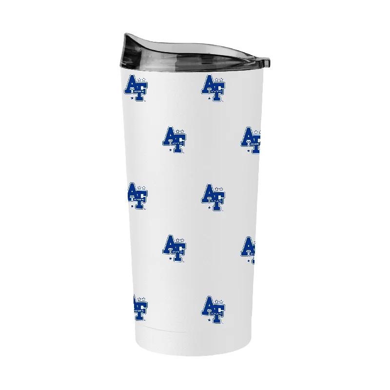 Team Mugs With Team Photos & Logos-Air Force Vault 20oz Block Powder Coat Tumbler