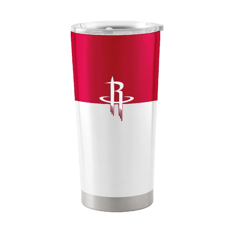 Custom Team Mugs For Charity Auctions-Houston Rockets Colorblock 20oz Stainless Tumbler