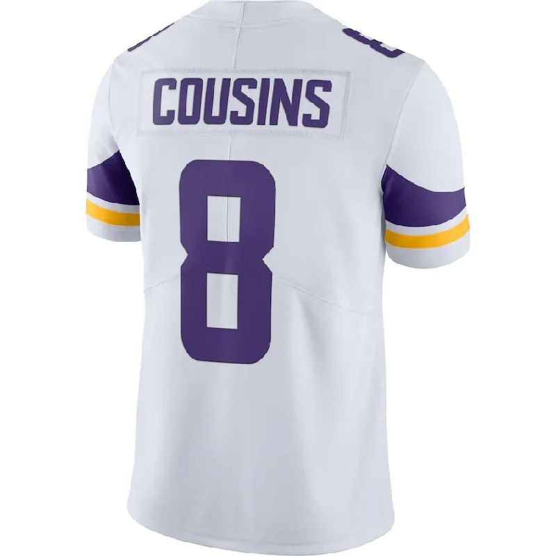 High-Quality Rugby Jerseys-MN.Vikings #8 Kirk Cousins White Vapor Untouchable Limited Jersey Stitched American Football Jerseys