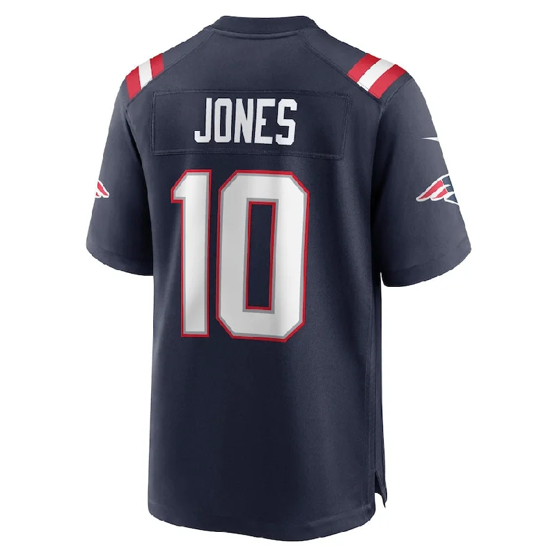 Custom Rugby Jerseys For Group Orders-NE.Patriots #10 Mac Jones Navy Player Game Jersey Stitched American Football Jerseys