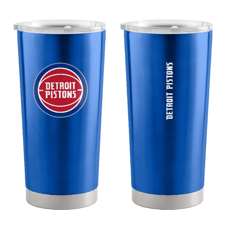 Custom Team Mugs For Memorial Events-Detroit Pistons 20oz Gameday Stainless Steel Tumbler