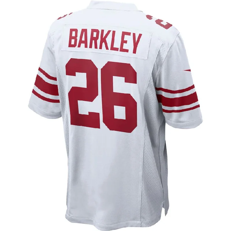 Custom Rugby Jerseys For Team Gifts-NY.Giants #26 Saquon Barkley White Game Jersey Stitched American Football Jerseys