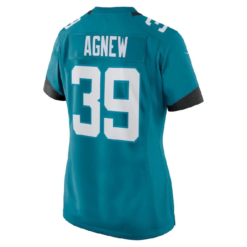 Personalized Rugby Jerseys For Birthday Gifts-J.Jaguars #39 Jamal Agnew Teal Game Jersey Stitched American Football Jerseys