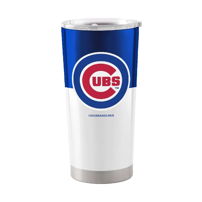 Personalized Team Mugs For Player Gifts-Chicago Cubs 20oz Colorblock Stainless Tumbler