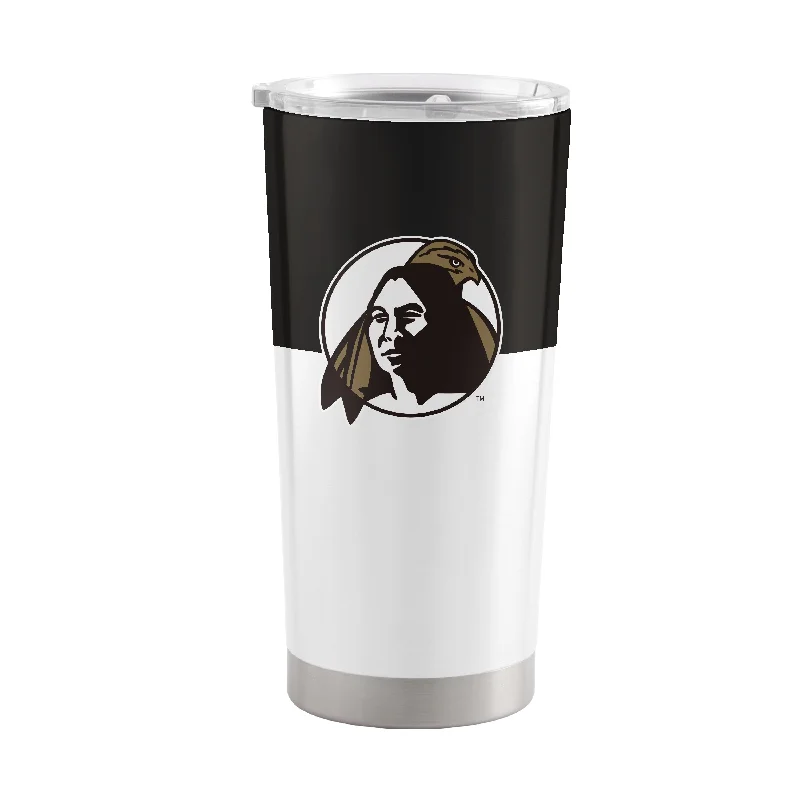 Team Mugs With Custom Team Spirit Designs-UNC Pembroke 20oz Colorblock Stainless Tumbler