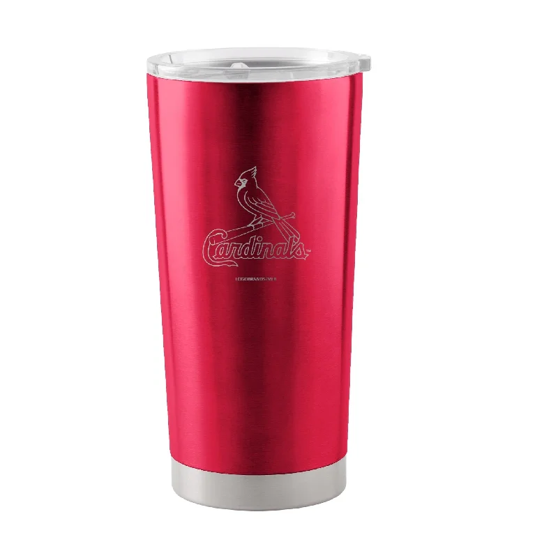 Team Mugs For School & College Events-St Louis Cardinals Etch 20oz Stainless Tumbler