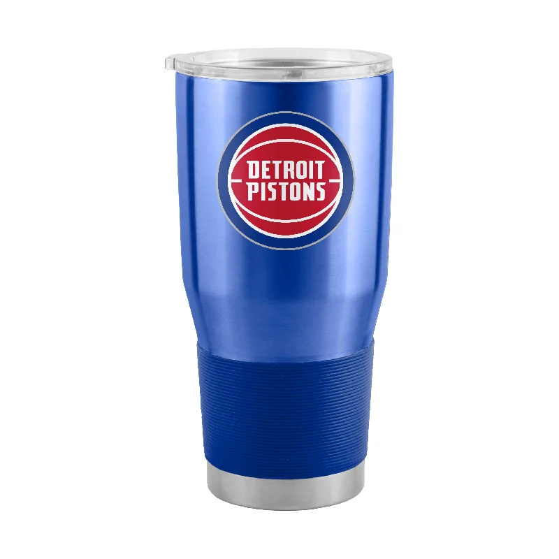 Team Mugs For School Spirit Merchandise-Detroit Pistons 30oz Swagger Stainless Steel Tumbler