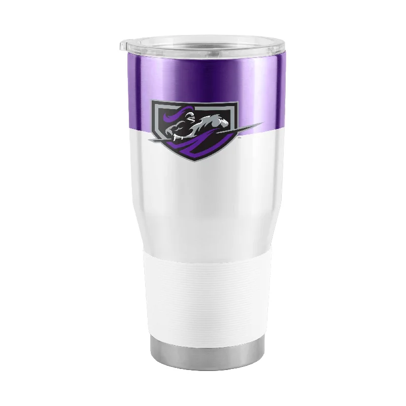 Team Mugs With Custom Artwork & Design-Middle Georgia State University 30oz Colorblock Stainless Steel Tumbler