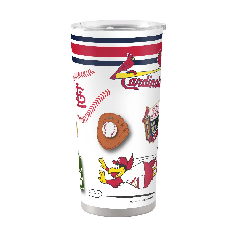 Custom Team Mugs For Sports Sponsorship-St Louis Cardinals 20oz Native Stainless Steel Tumbler