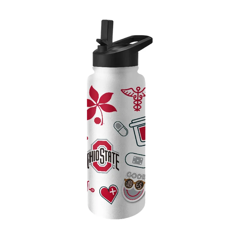 Team Mugs For Special Event Branding-Ohio State Wexner Medical Center 34oz Native Quencher Bottle