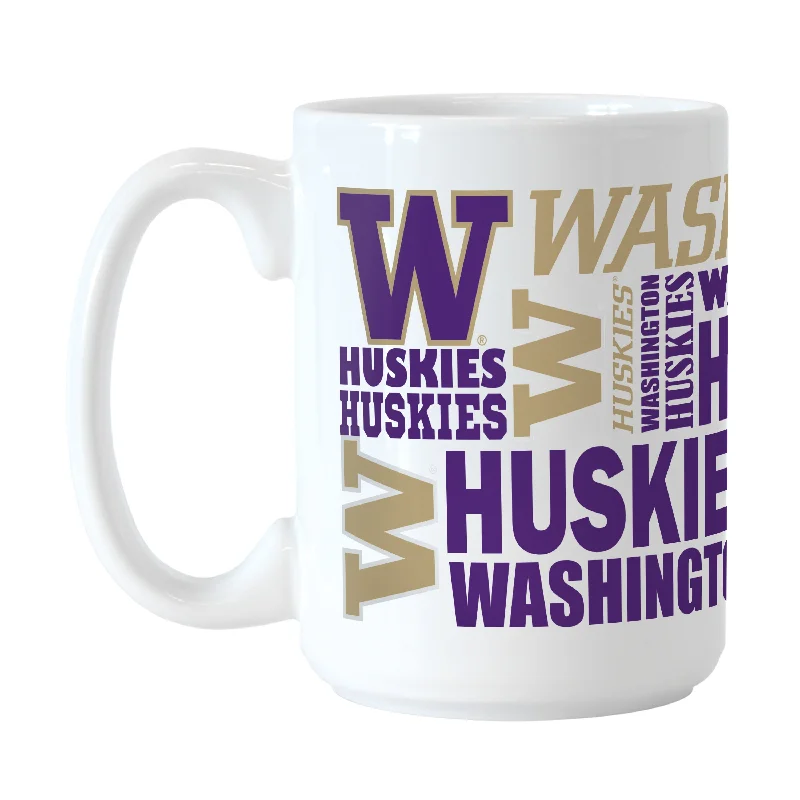 Custom Team Mugs For Fan Gifts-Washington 15oz Spirit Sublimated Mug