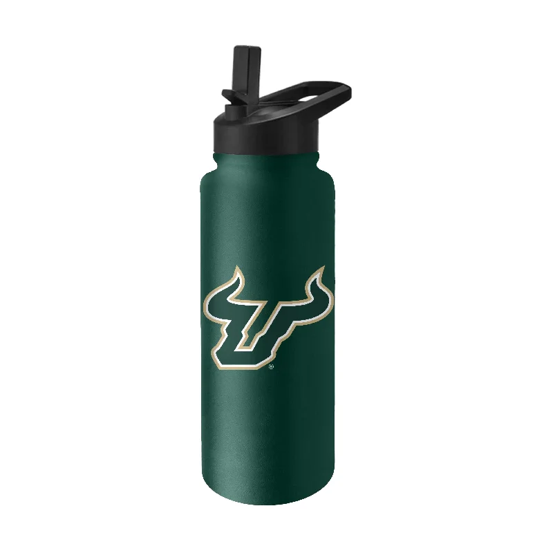 Personalized Team Mugs For School Spirit Days-South Florida 34oz Logo Quencher Bottle