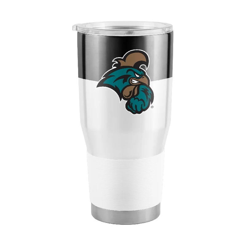 Custom Team Mugs With Unique Designs-Coastal Carolina 30oz Colorblock Stainless Steel Tumbler