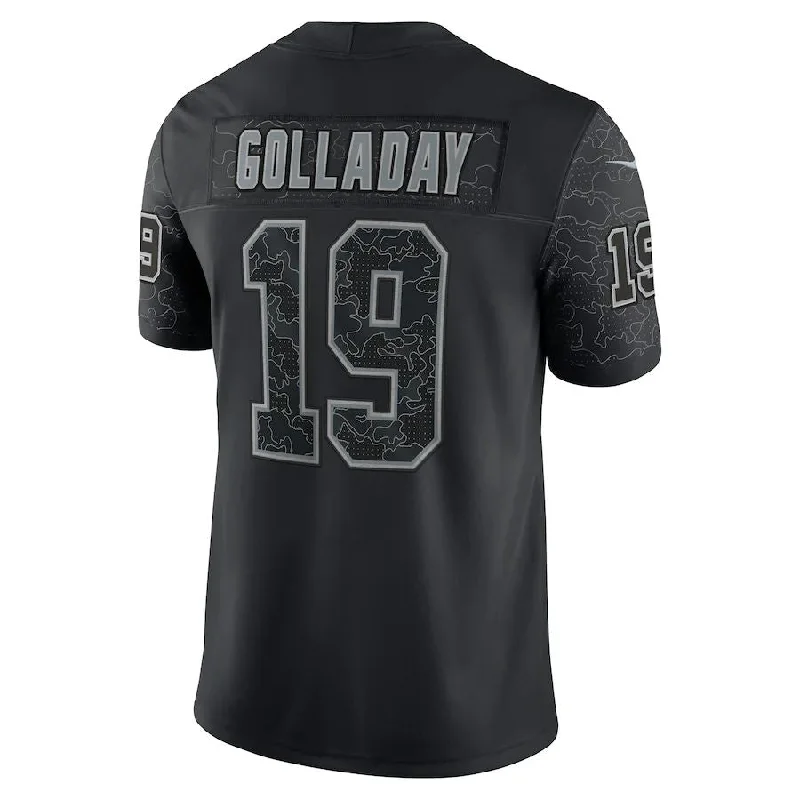 Rugby Jerseys With Custom Team Colors-NY.Giants #19 Kenny Golladay  Black RFLCTV Limited Jersey Stitched American Football Jerseys