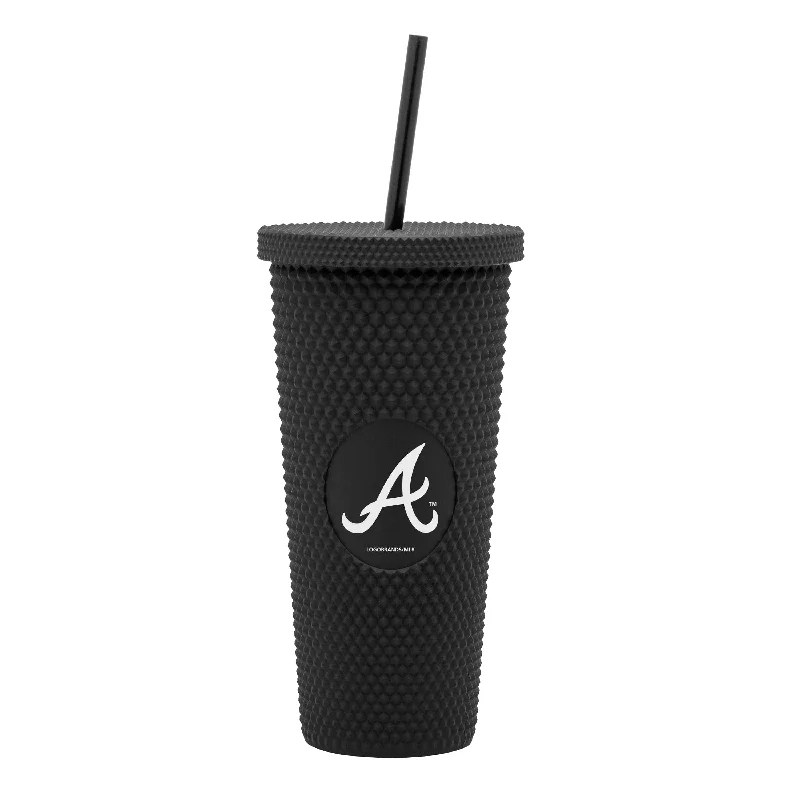 Personalized Team Mugs For School Spirit-Atlanta Braves 24oz Studded Tumbler