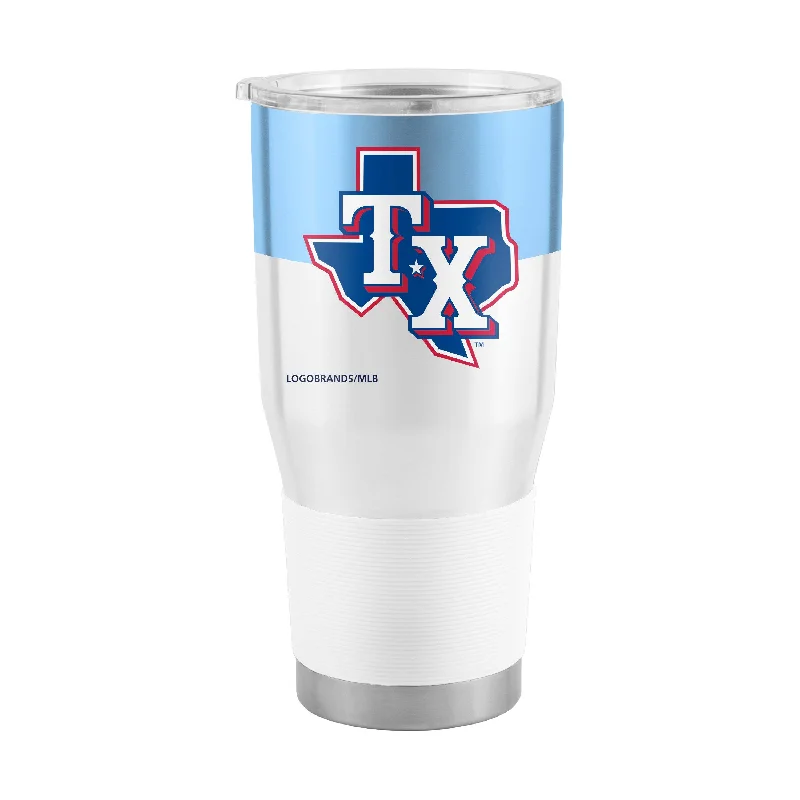 Team Mugs With Personalized Messages & Designs-Texas Rangers 30oz Light Blue Colorblock Stainless Tumbler