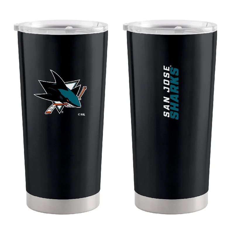 Custom Team Mugs For International Teams-San Jose Sharks 20oz Gameday Stainless Steel Tumbler