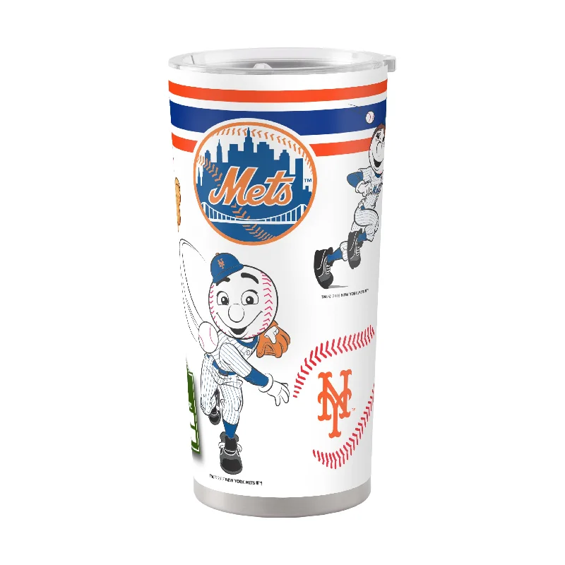 Personalized Team Mugs For Fan Engagement-New York Mets 20oz Native Stainless Steel Tumbler