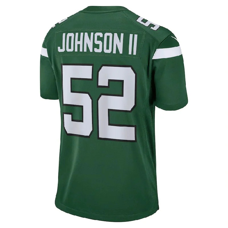 Custom Rugby Jerseys For Special Occasions-NY.Jets #52 Jermaine Johnson II Gotham Green 2022 Draft First Round Pick Game Jersey Stitched American Football Jerseys