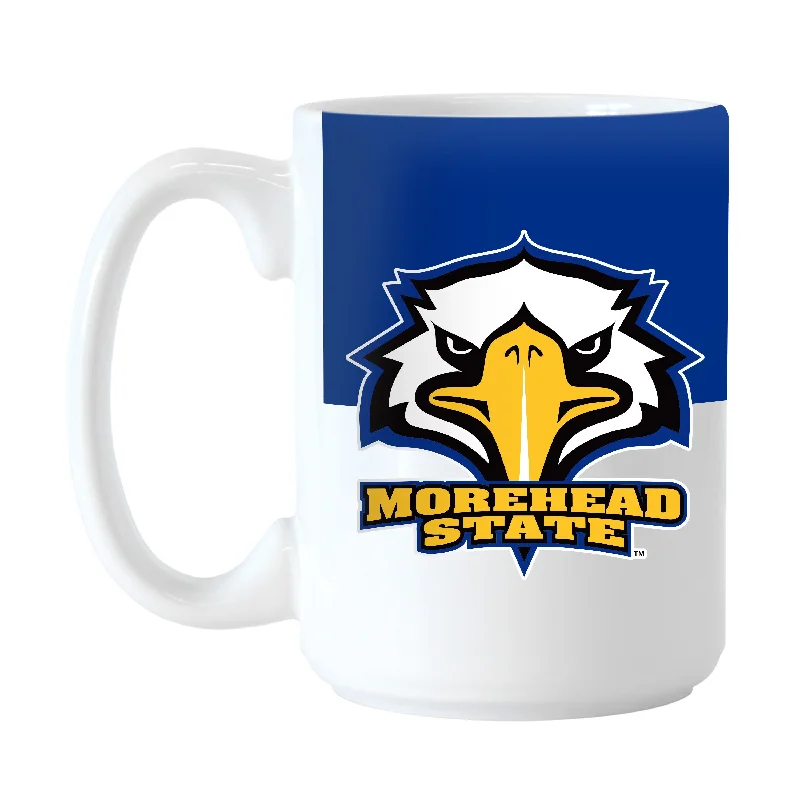 Team Mugs With Player Photos-Morehead State 15oz Colorblock Sublimated Mug