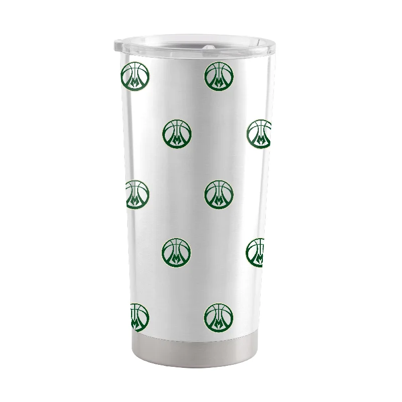 Custom Team Mugs With Event Logos-Milwaukee Bucks 20oz Block Stainless Steel Tumbler