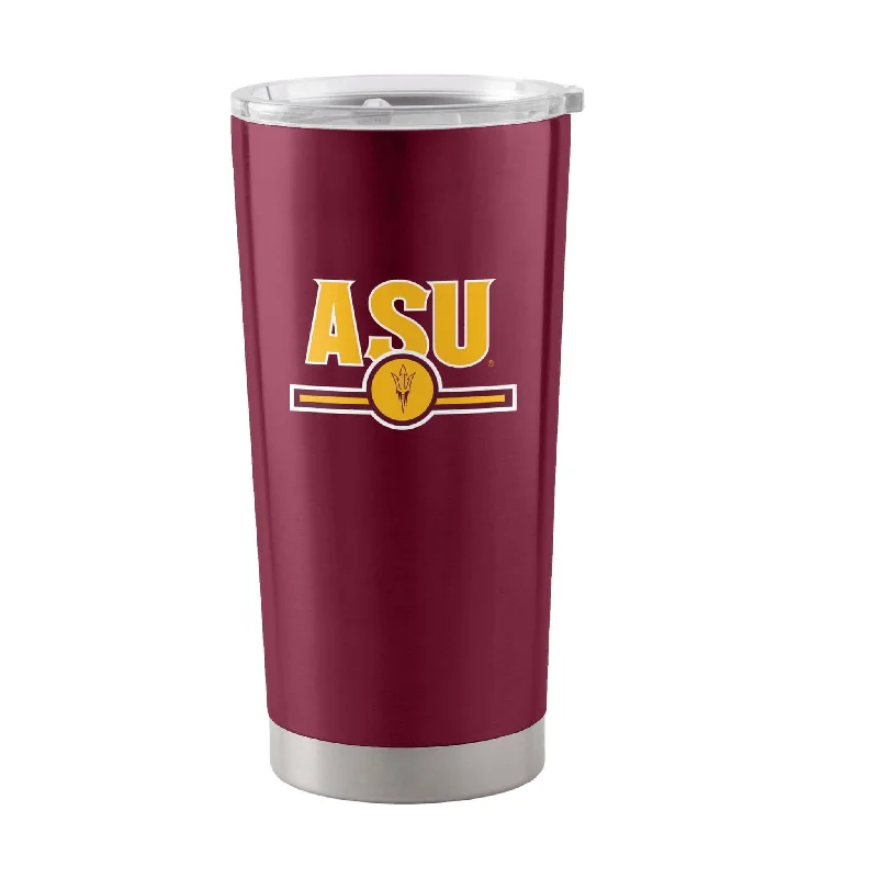 Custom Team Mugs For Team Building-Arizona State 20oz Letterman Stainless Tumbler