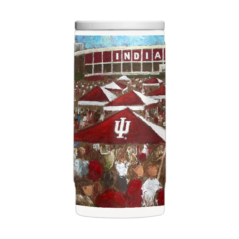 Team Mugs For Team Gifts & Recognition-Indiana 12oz Collector Powder Coat Slim Can Coolie