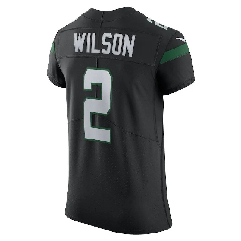 Custom Rugby Jerseys With Custom Team Names-NY.Jets #2 Zach Wilson Stealth Black Vapor Elite Jersey Stitched American Football Jerseys