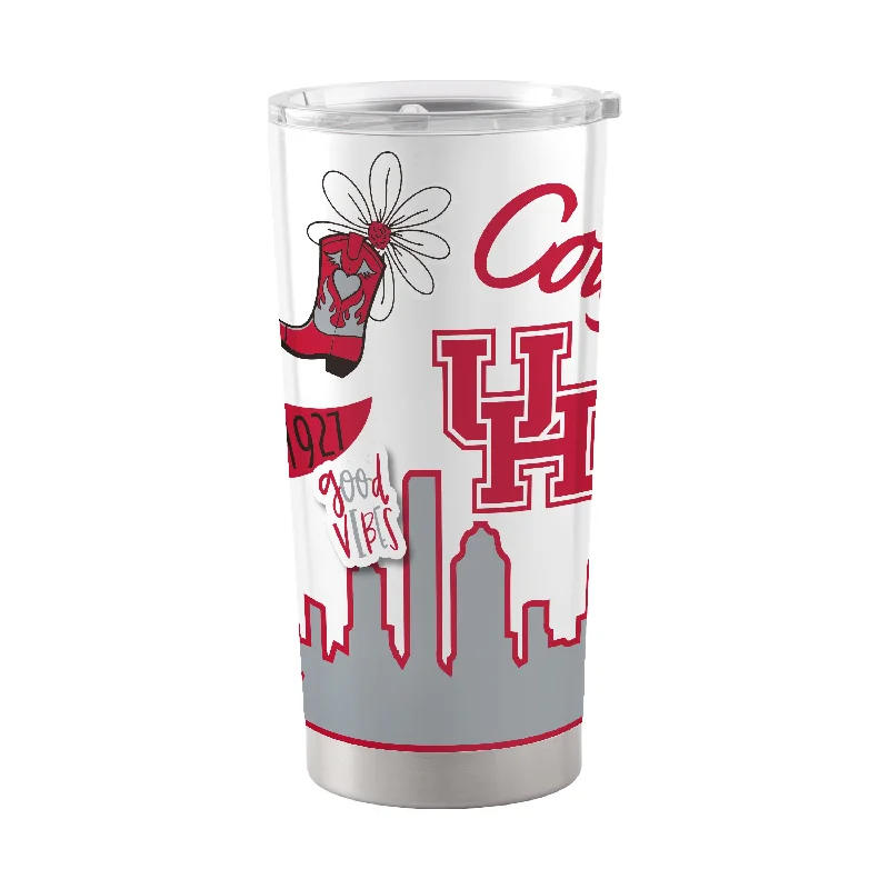 Custom Team Mugs For Business & Company Teams-Houston 20oz Native Stainless Tumbler