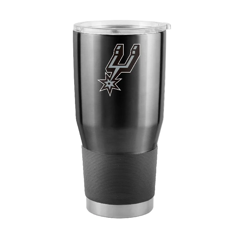 Personalized Team Mugs With Fan Customization-San Antonio Spurs Overtime 30oz Stainless Tumbler