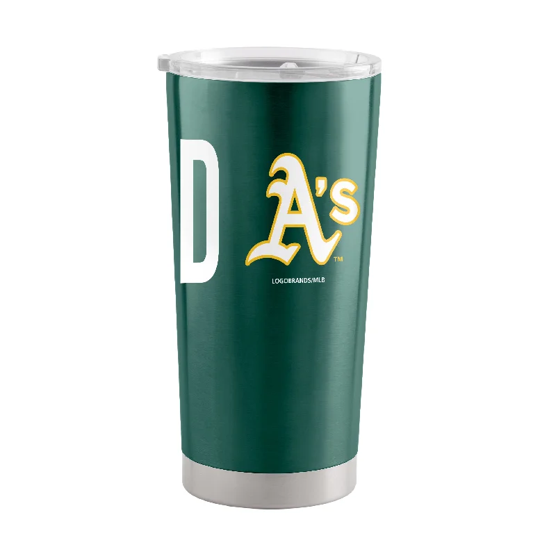 Personalized Team Mugs For Custom Gifting-Oakland Athletics 20oz Overtime Stainless Steel Tumbler