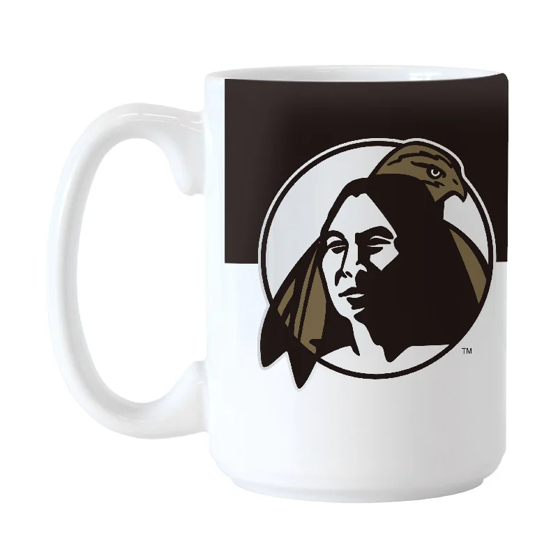 Custom Team Mugs For League Players-UNC Pembroke 15oz Colorblock Sublimated Mug