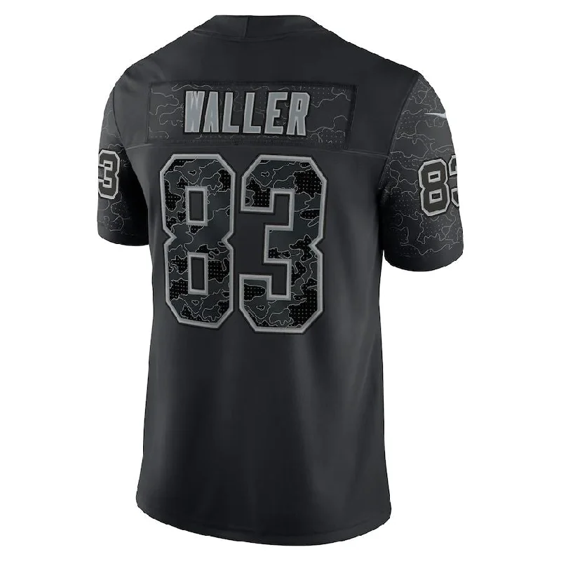 Rugby Jerseys With Custom Fit For All Sizes-LV.Raiders #83 Darren Waller Black RFLCTV Limited Jersey Stitched American Football Jerseys