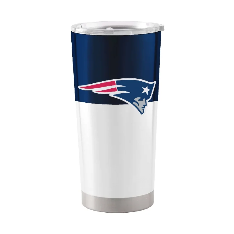 Personalized Team Mugs For Community Events-New England Patriots 20oz Colorblock Stainless Tumbler