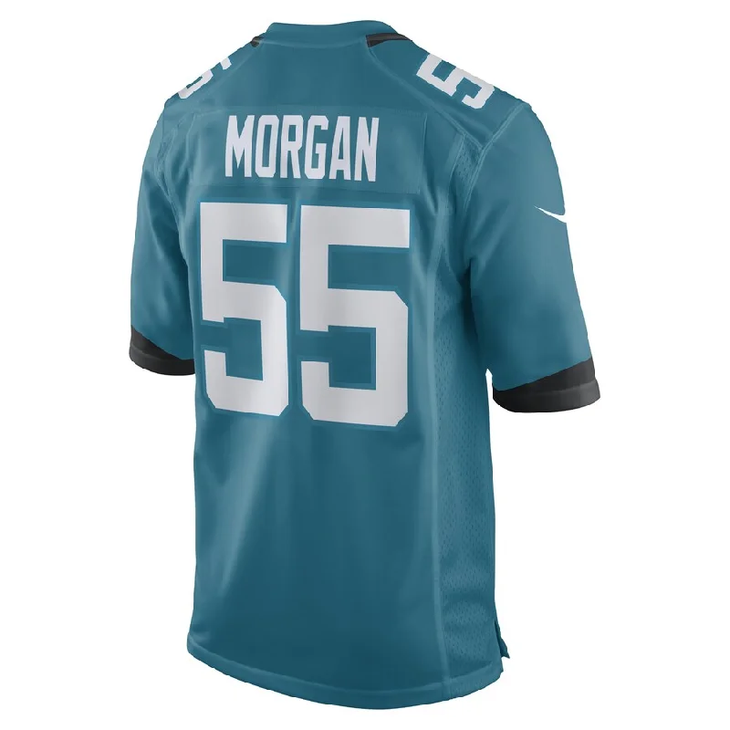 Personalized Rugby Jerseys For Special Teams-J.Jaguars #55 Grant Morgan Teal Game Player Jersey Stitched American Football Jerseys