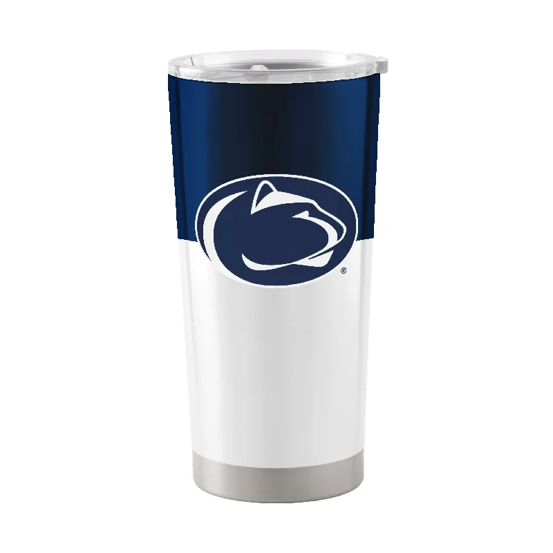 Personalized Team Mugs With Team Mascots-Penn State 20oz Colorblock Stainless Tumbler