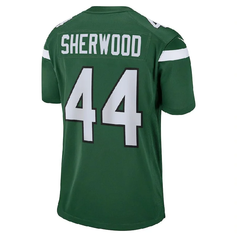 Rugby Jerseys With Custom Embroidered Patches-NY.Jets #44 Jamien Sherwood Gotham Green Game Jersey Stitched American Football Jerseys