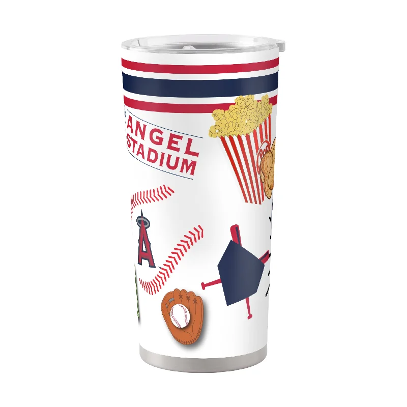 Custom Team Mugs With Custom Phrases-Los Angeles Angels 20oz Native Stainless Steel Tumbler