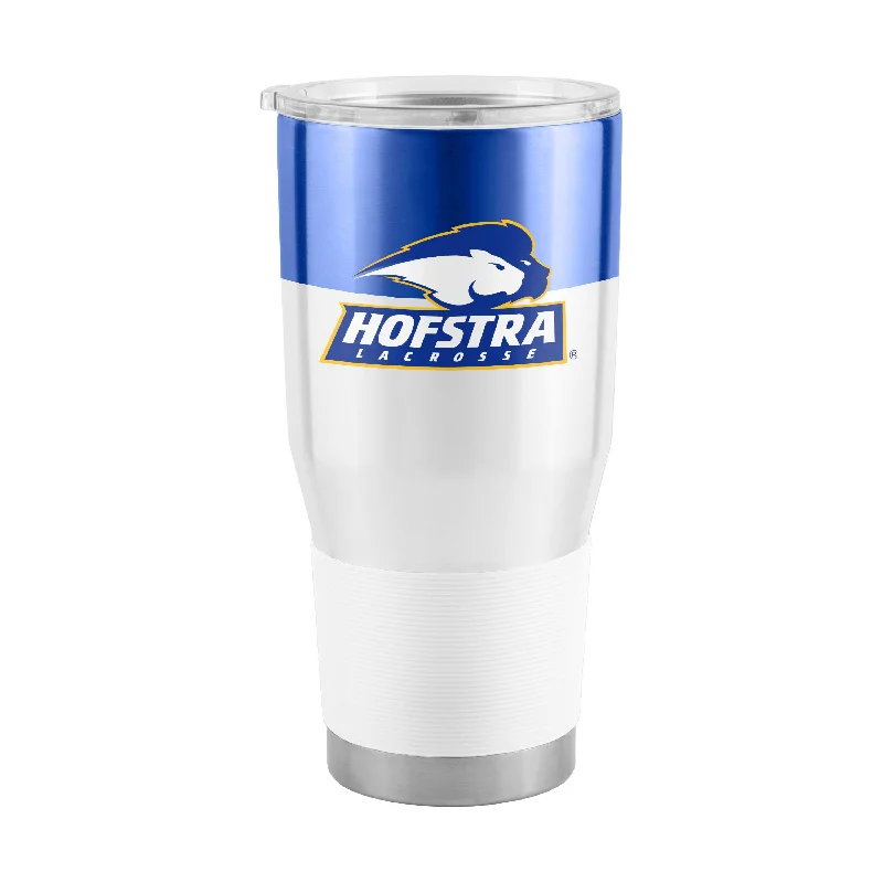 Custom Team Mugs For Coaches-Hofstra Lacrosse 30oz Colorblock Stainless Steel Tumbler