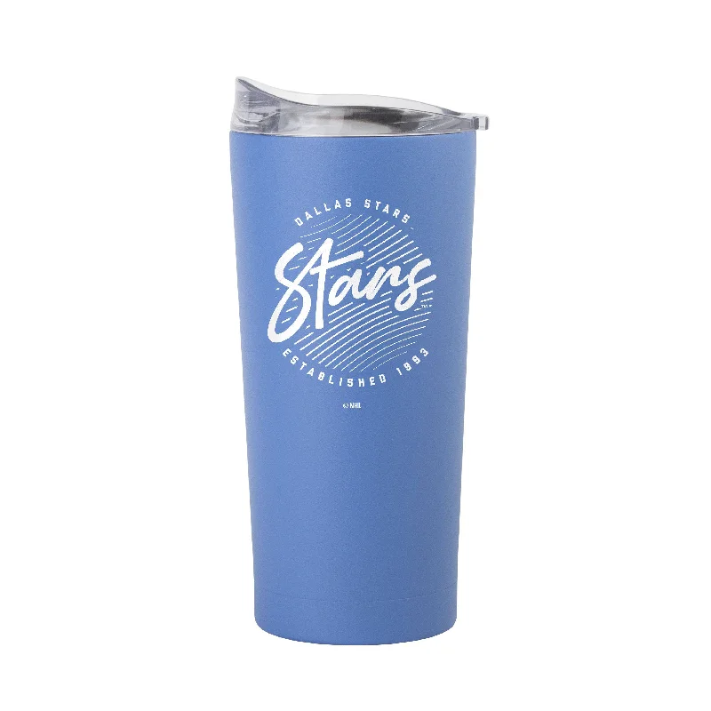 Personalized Team Mugs For Local Teams-Dallas Stars 20oz Retro Script Arctic Powder Coat Tumbler