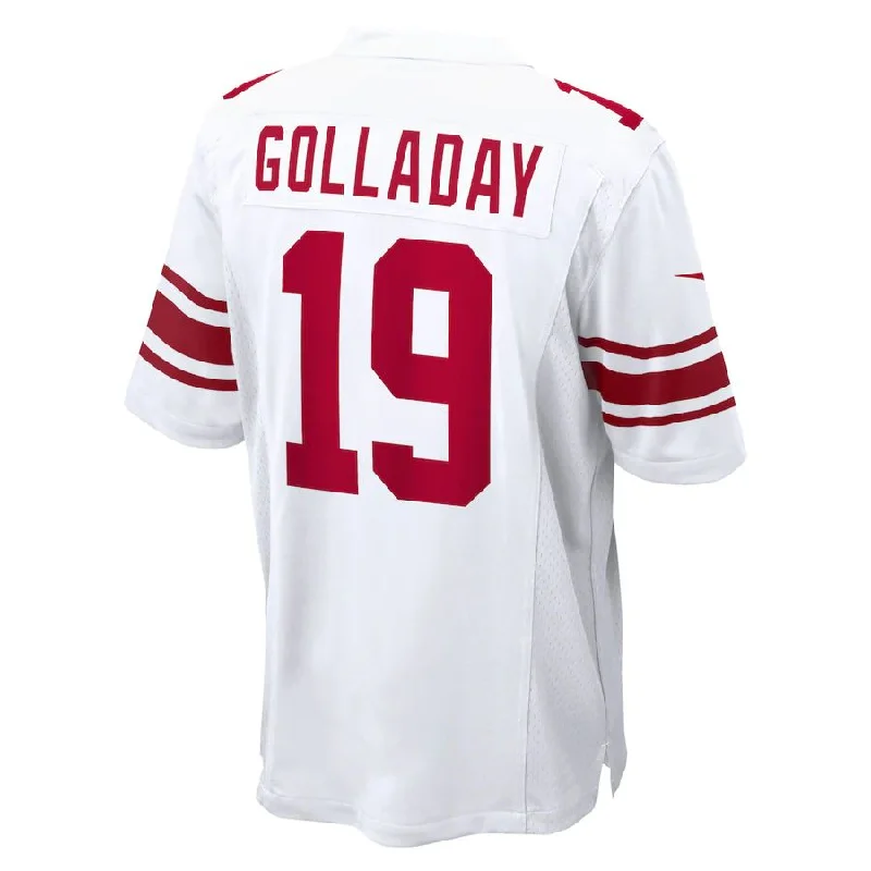 Rugby Jerseys With Custom Fabric Designs-NY.Giants #19 Kenny Golladay White Game Jersey Stitched American Football Jerseys