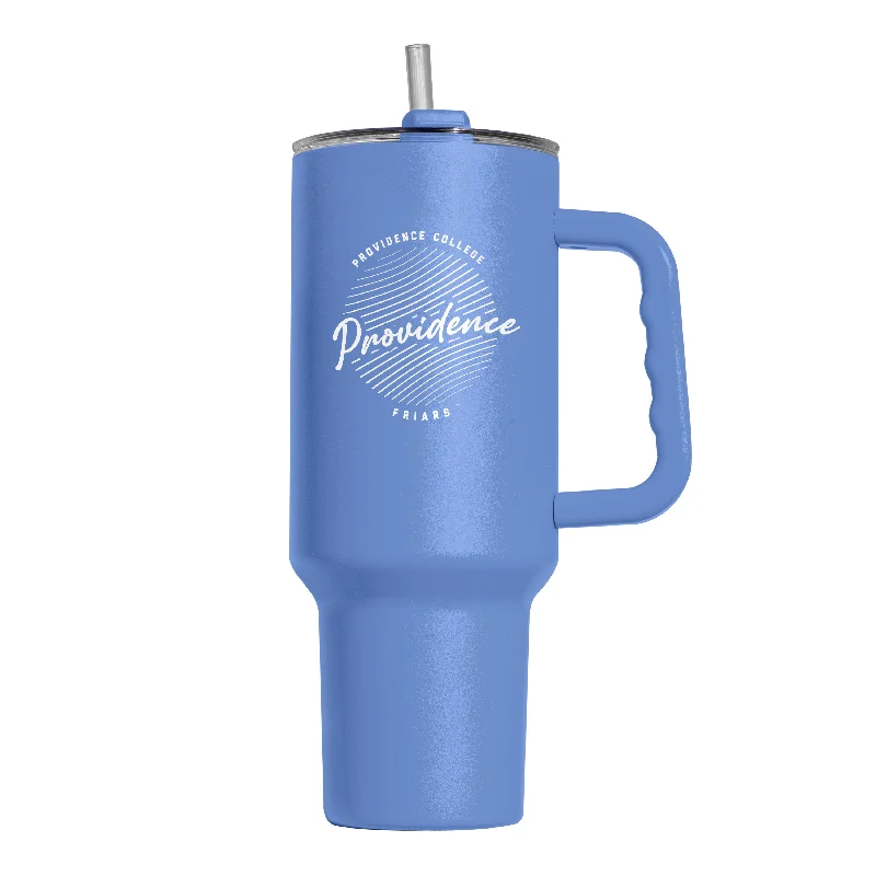 Custom Team Mugs For Holiday Promotions-Providence 40oz Retro Script Powder Coat Tumbler