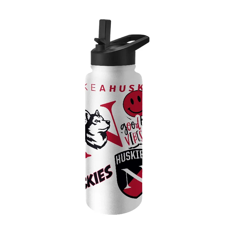 Personalized Team Mugs For Local Teams-Northeastern 34oz Native Quencher Bottle