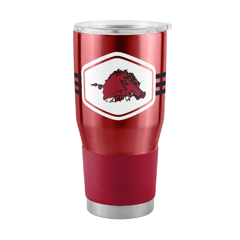 Custom Team Mugs For Group Orders-Arkansas 30oz Varsity Stainless Steel Tumbler