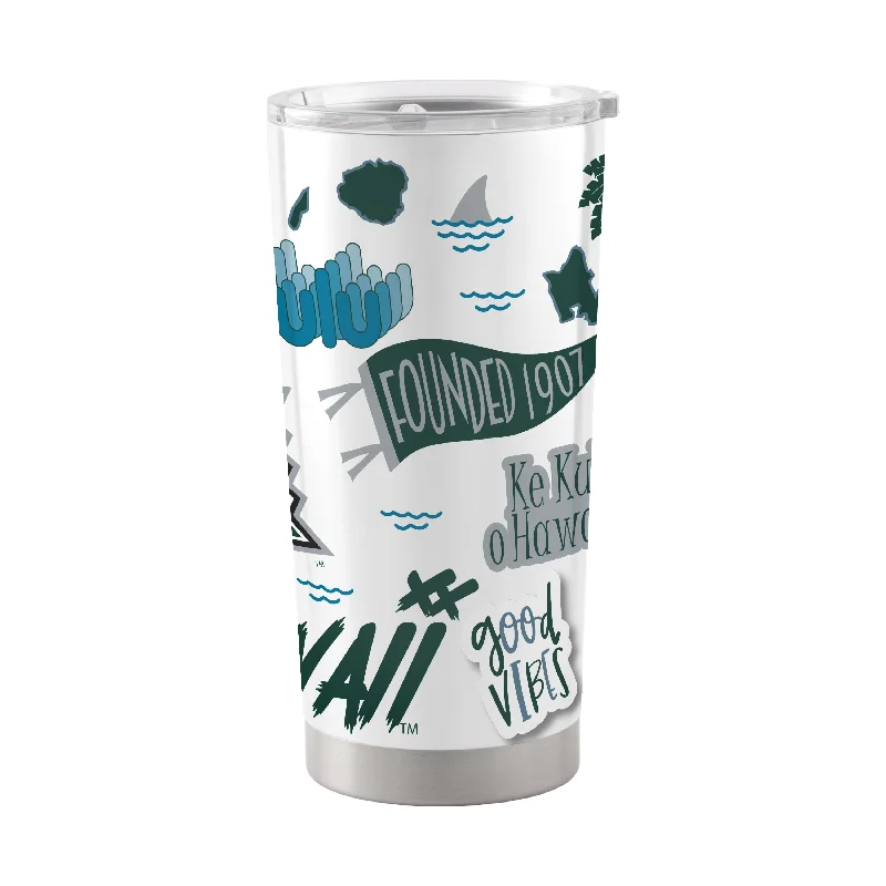 Team Mugs For Personalized Merchandise-Hawaii 20oz Native Stainless Tumbler