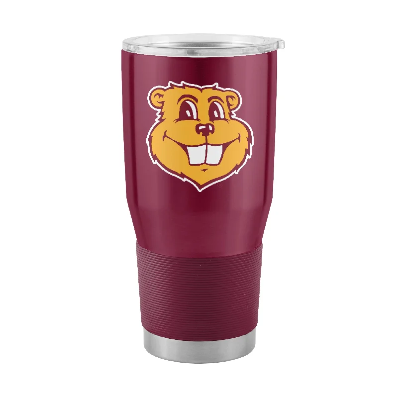 Team Mugs For Special Occasions-Minnesota 30oz Goldy Face Maroon Stainless Tumbler